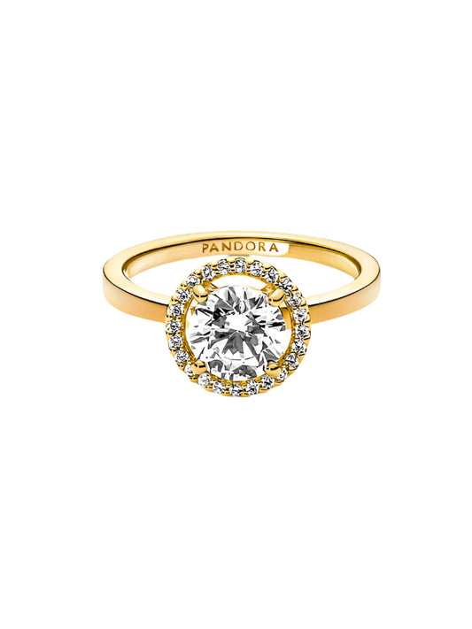 Sparkling Round Halo Ring