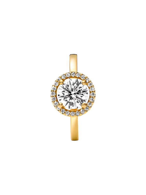Sparkling Round Halo Ring