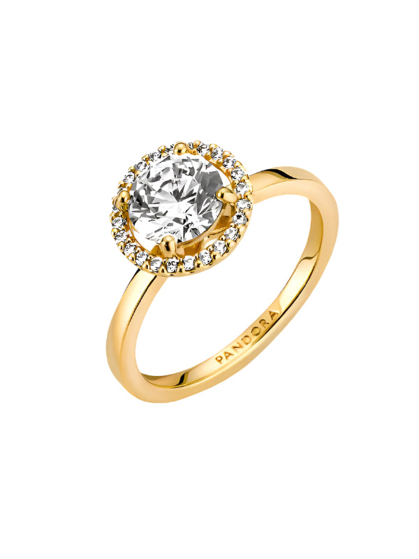 Sparkling Round Halo Ring