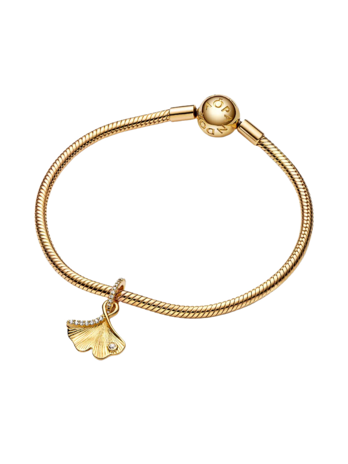 Gingko Leaf Dangle Charm 14K Gold-plated
