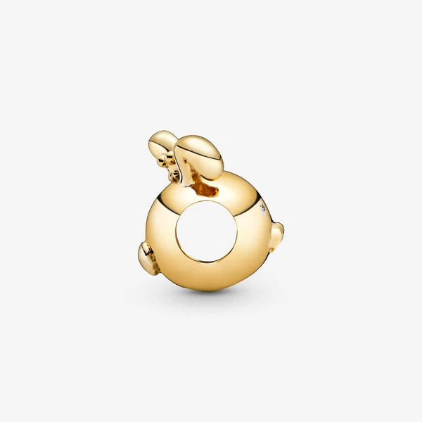14K Plated CZ Chinese Zodiac Rabbit Charm