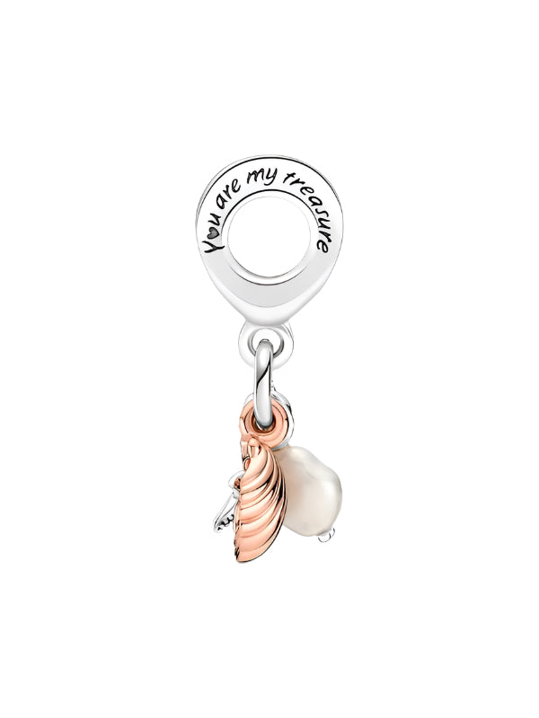 Pearl, Starfish & Shell Triple Dangle Charm