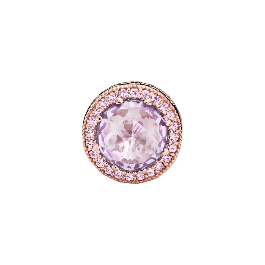 Sparkling Lavender Charm 14K Rose