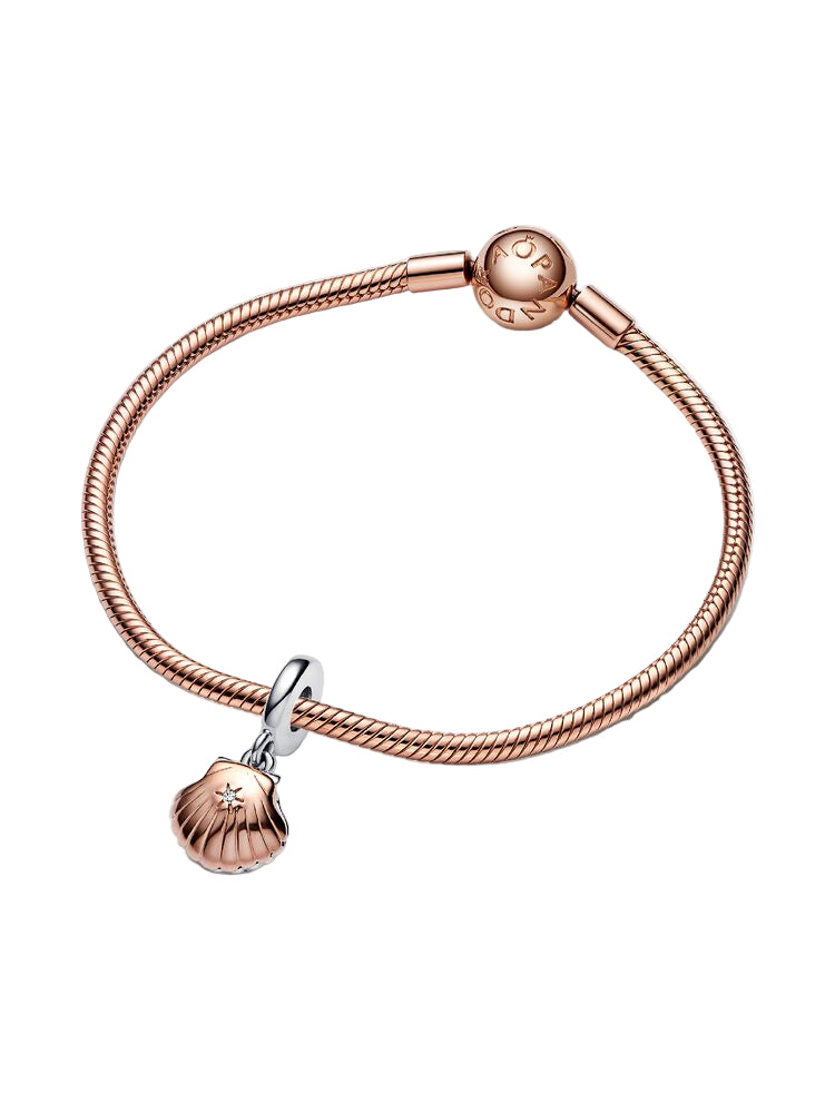 Sea Shell & Treated Freshwater Cultured Pearl Dangle Charm