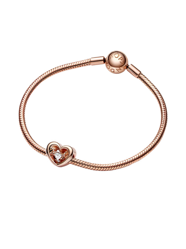 Radiant Heart & Floating Stone Charm