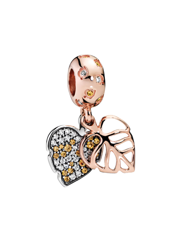 Sparkling Leaves Dangle Charm