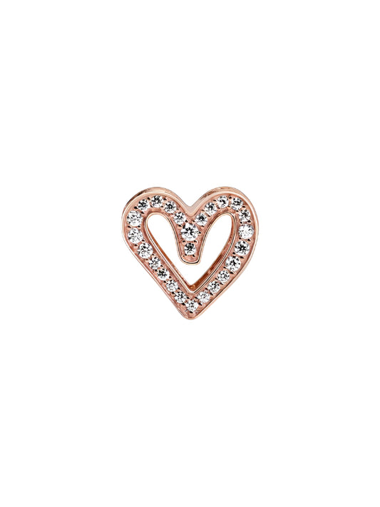 Sparkling Freehand Heart Charm