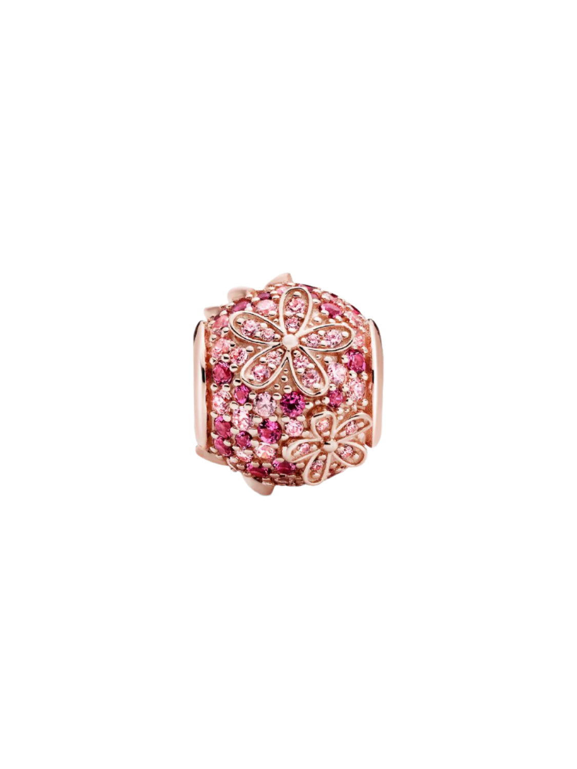 Pink Pavé Daisy Flower Charm