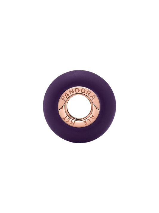 Matte Purple Murano Glass Charm
