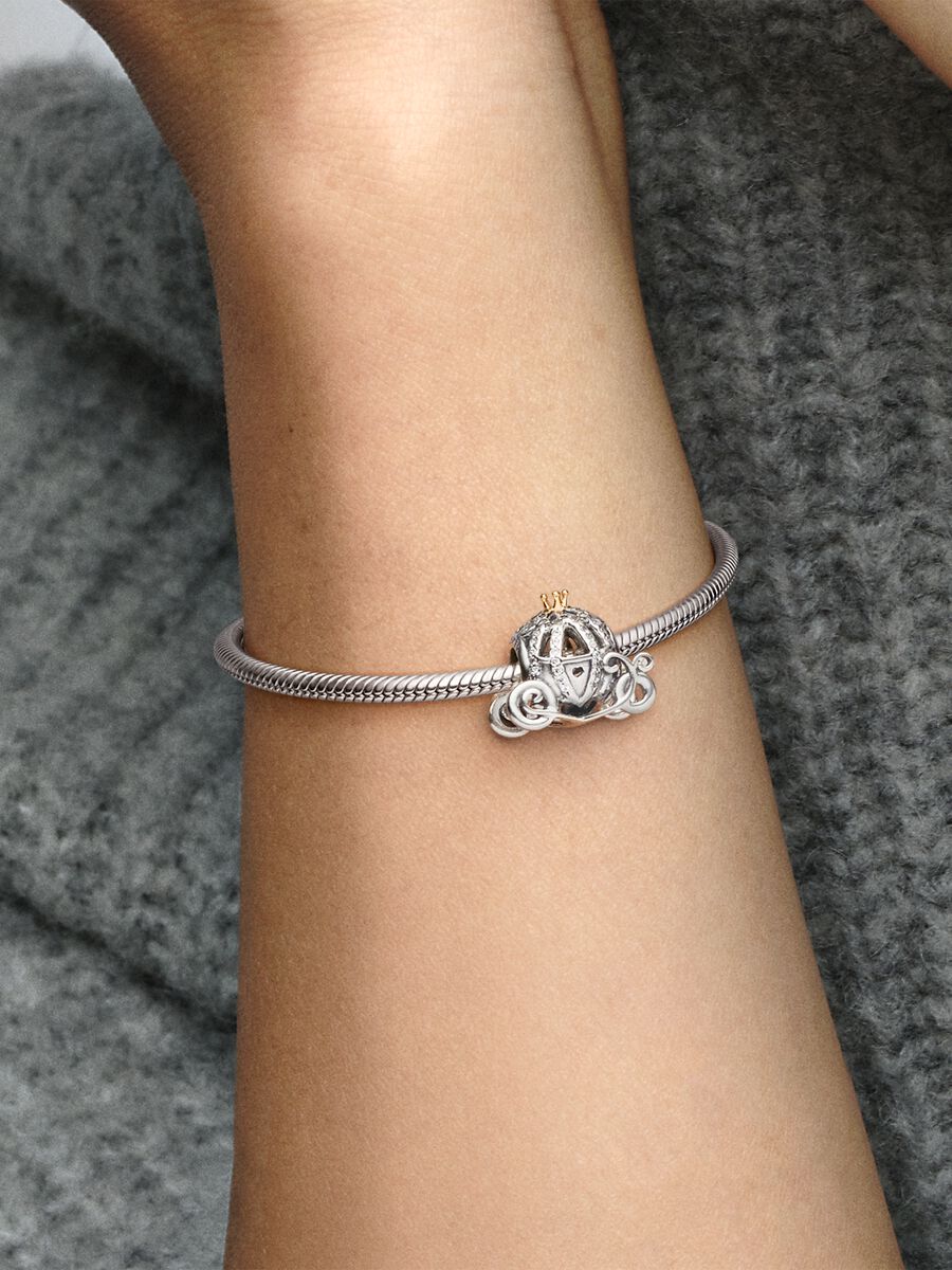Pandora X Disney Cinderella pumpkin coach with 14k & CZ