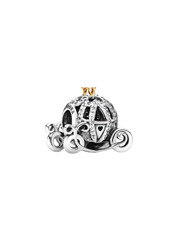 Pandora X Disney Cinderella pumpkin coach with 14k & CZ