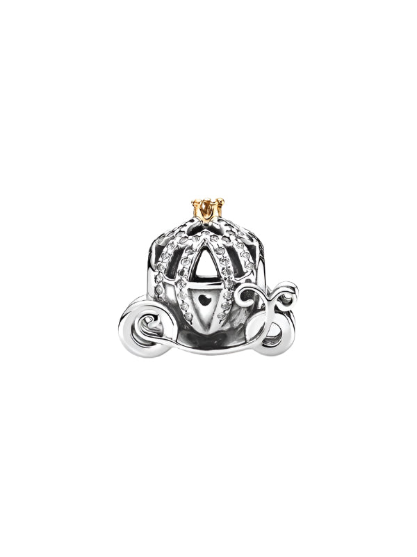 Pandora X Disney Cinderella pumpkin coach with 14k & CZ