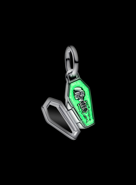 Openable Glow-in-the-dark Coffin Charm