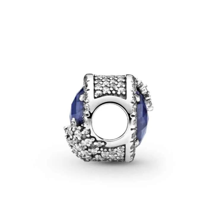 Blue Dazzling Snowflake Charm
