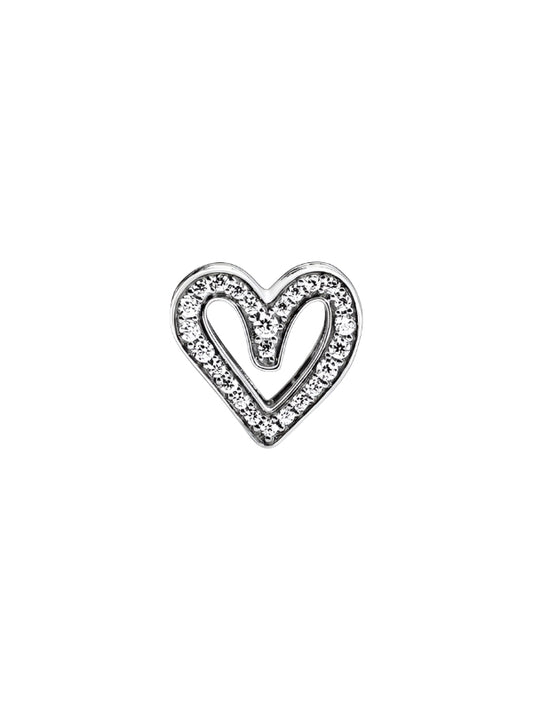 Sparkling Freehand Heart Charm