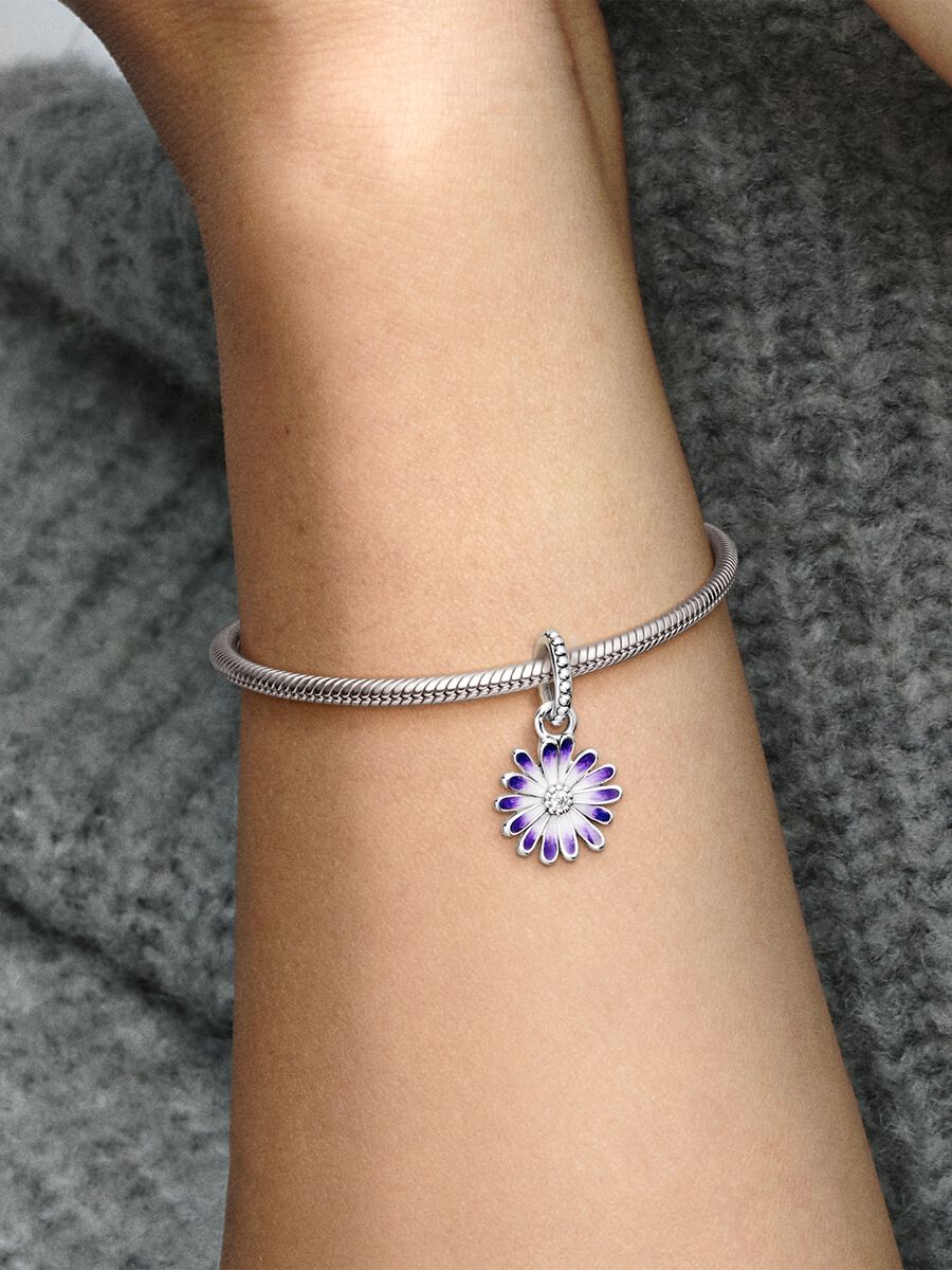 Purple Daisy Dangle Charm