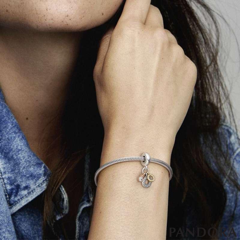 Triple Monogram & Logo Dangle Charm