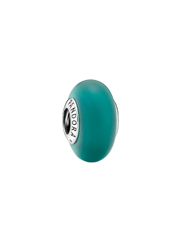 Matte Green Murano Glass Charm