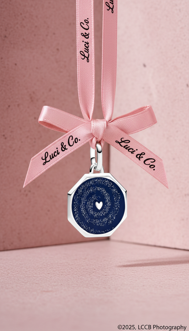 Galaxy Heart Medallion Charm