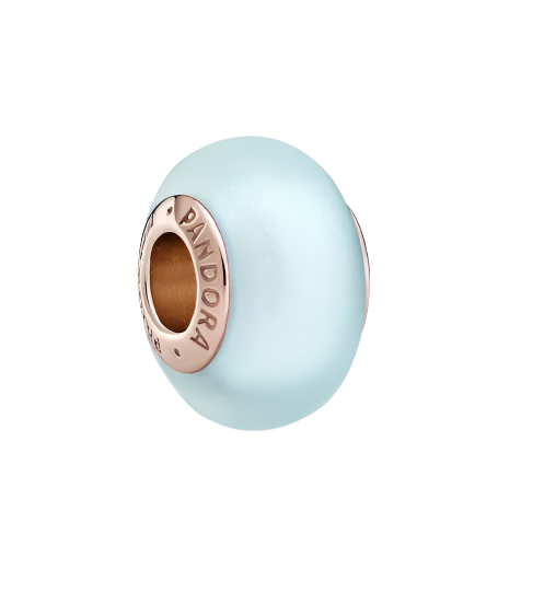 Matte Blue Murano Glass Charm