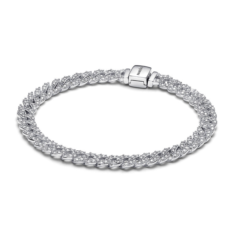 Pavè Cuban Chain Bracelet
