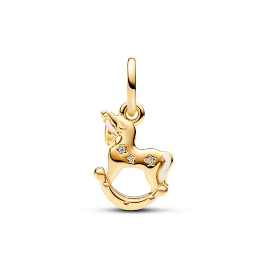 Rocking Unicorn Dangle Charm 14K Gold-Plated
