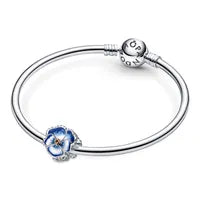 Blue Pansy Flower Charm