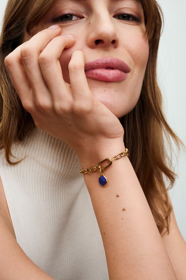 Blue Engravable Mini Medallion Charm