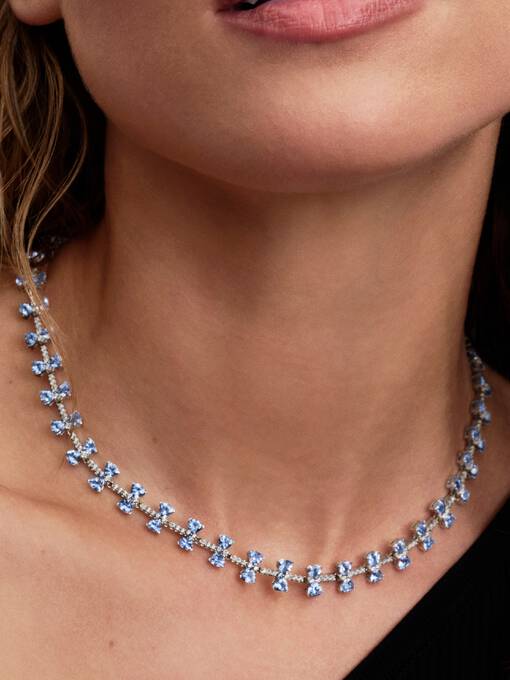 Bridgerton Blue Bow Necklace