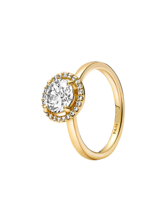 Sparkling Round Halo Ring