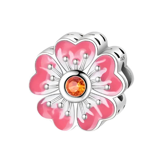 Pink Blossom Bead Charm