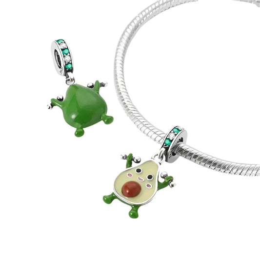Avocado carrying Dumbbell Charm