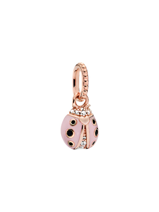 Ladybird 14k rose gold-plated pendant