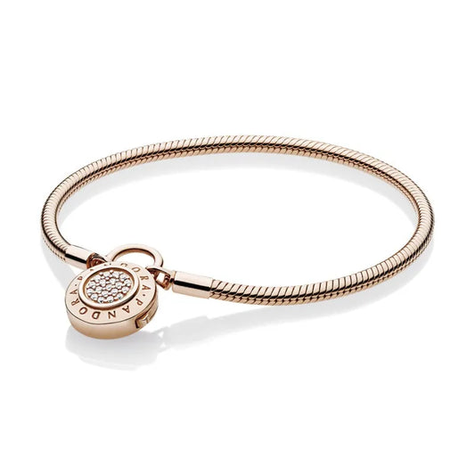 Padlock Clasp Snake Chain Bracelet