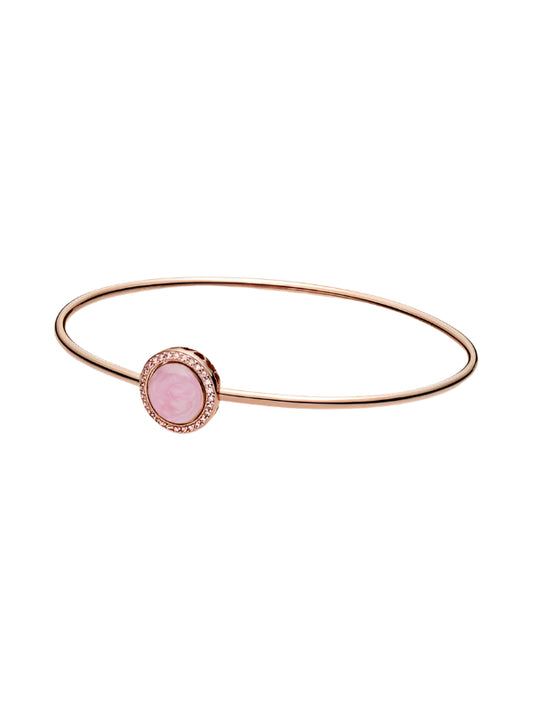 Pink Swirl Bangle 14K Rose Gold-Plated
