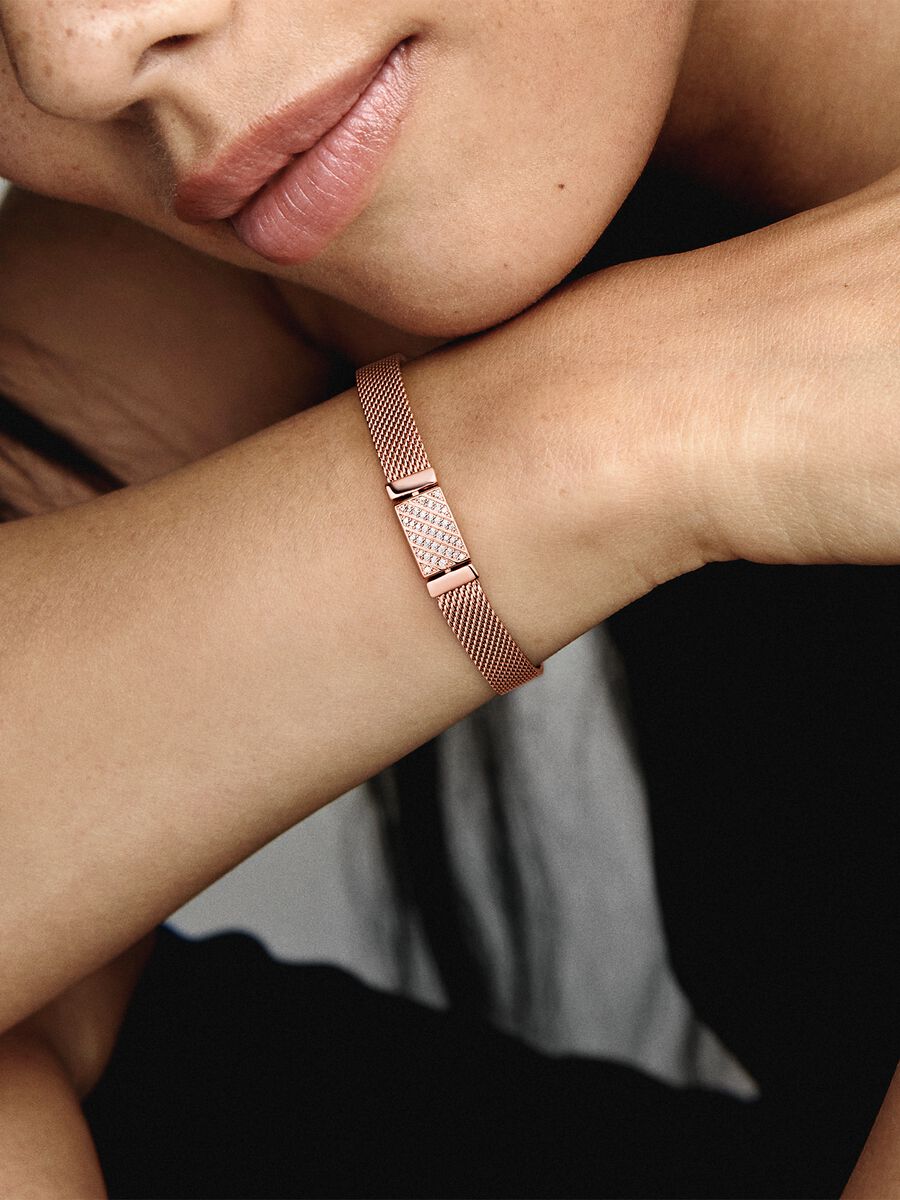 Reflexions Long Clasp Pavé Bracelet