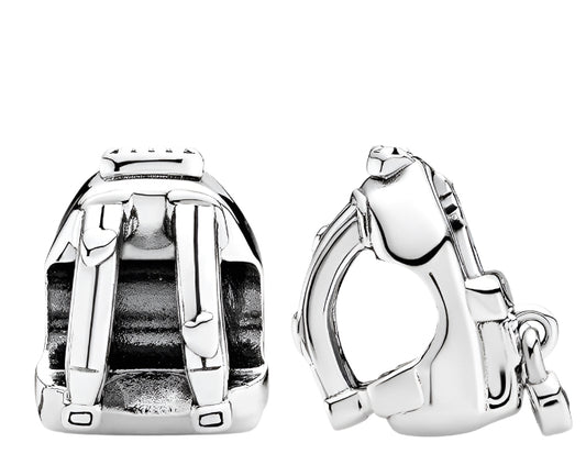 Adventure Bag Backpack Charm with Clear Zirconia