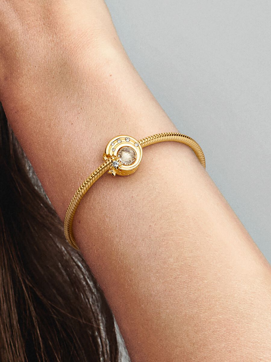 Sparkling Shooting Star Charm 14k gold plating