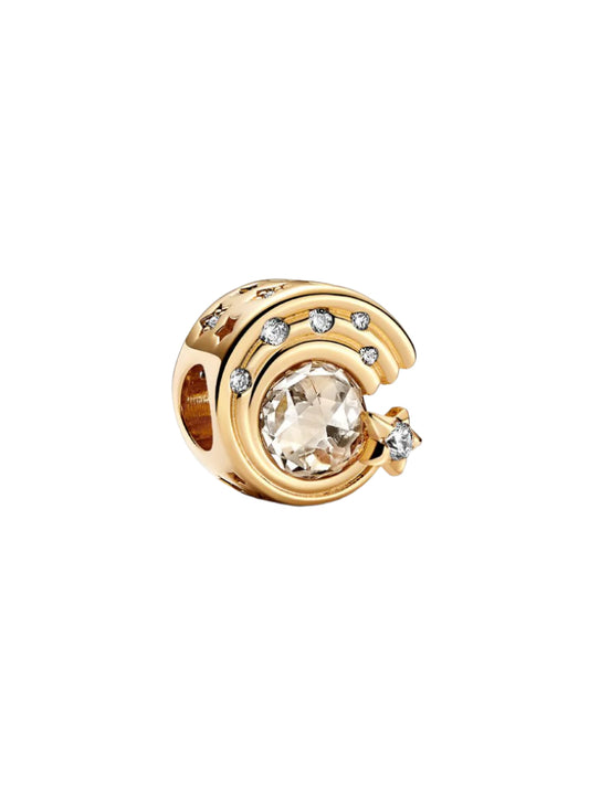 Sparkling Shooting Star Charm 14k gold plating