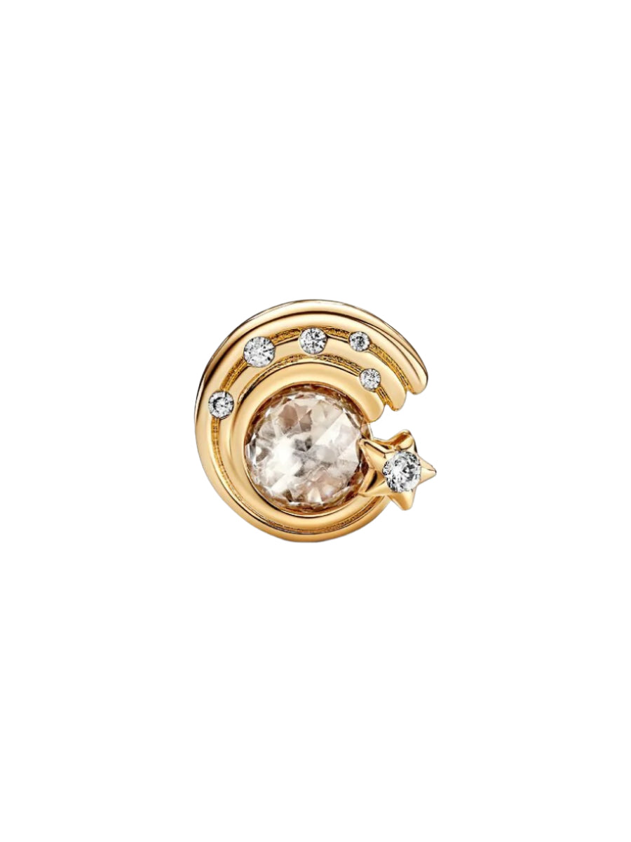 Sparkling Shooting Star Charm 14k gold plating