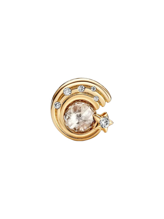 Sparkling Shooting Star Charm 14k gold plating
