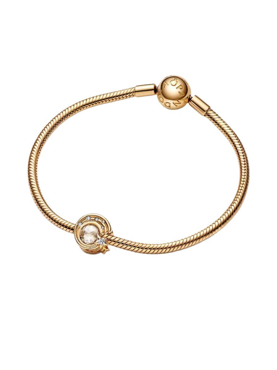Sparkling Shooting Star Charm 14k gold plating
