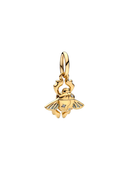 Aladdin Scarab Beetle Dangle Charm 14k gold plating