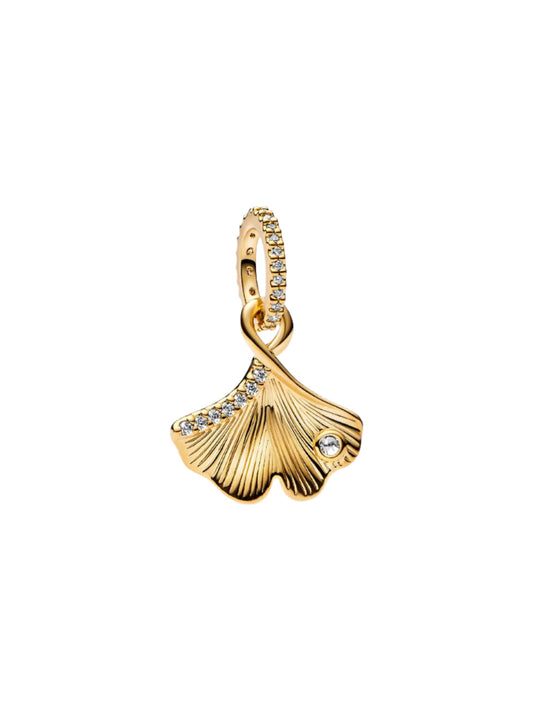 Gingko Leaf Dangle Charm 14K Gold-plated