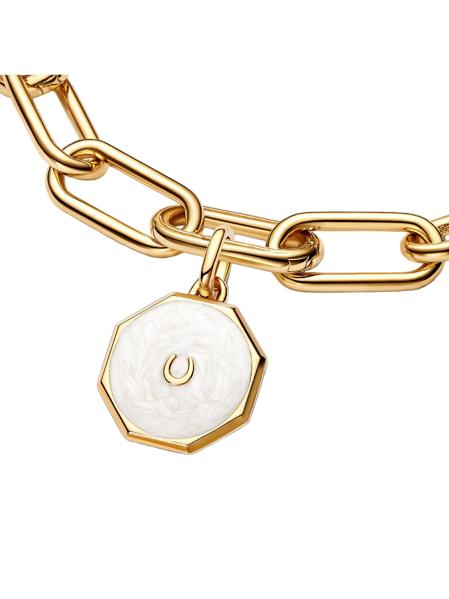 ME Lucky Horseshoe Medallion Charm 14k gold plating