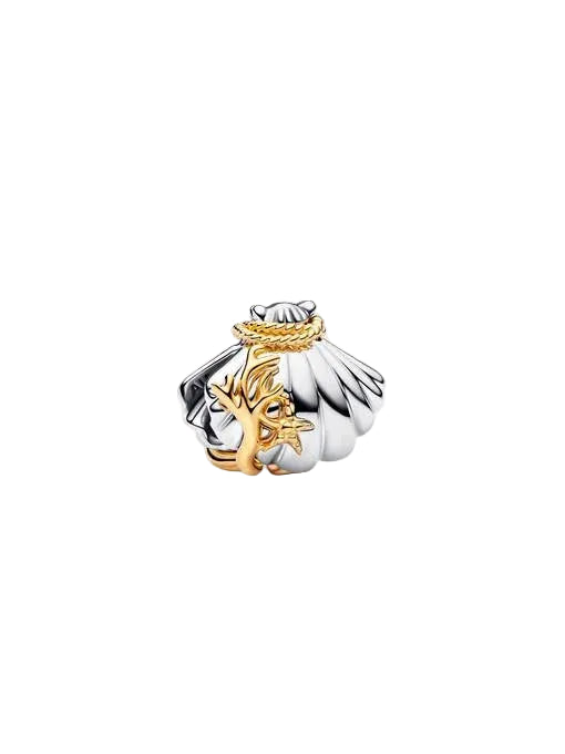 Disney Princess Ariel Shell Two-Tone Charm