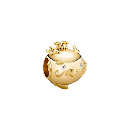 14K Plated CZ Chinese Zodiac Dragon Charm