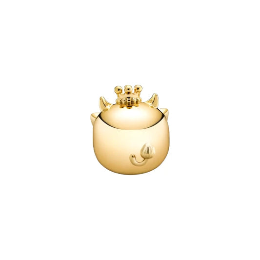 14K Plated CZ Chinese Zodiac OX Charm