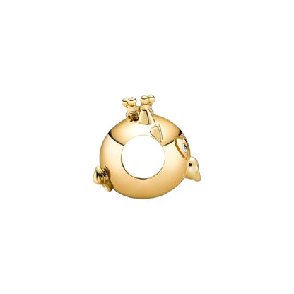 14K Plated CZ Chinese Zodiac OX Charm