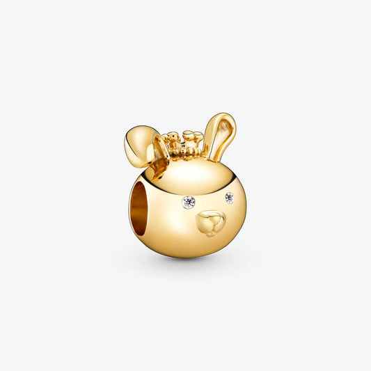 14K Plated CZ Chinese Zodiac Rabbit Charm
